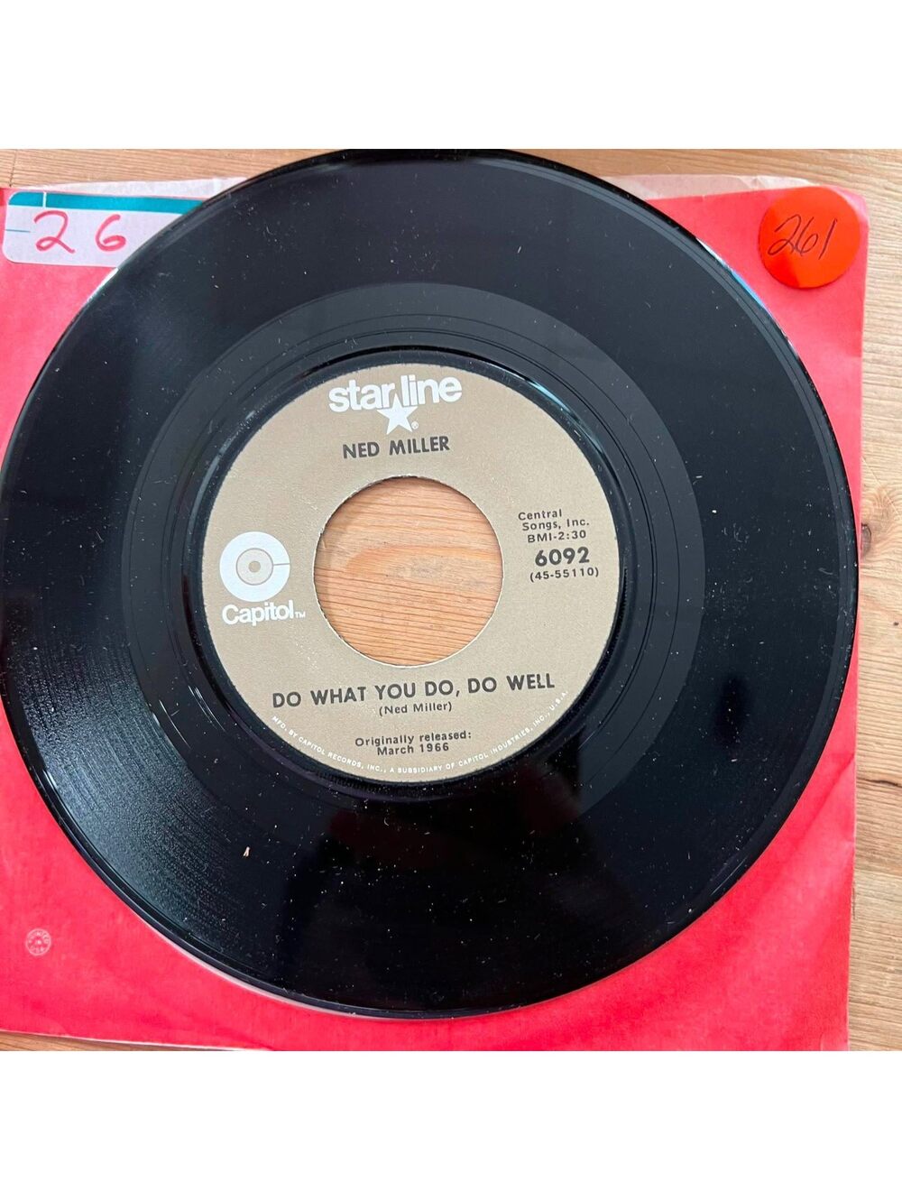 Ned Miller - Do what you Do, Do Well/From a Jack to a King 45rpm VG+ R08
